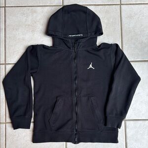 Jordan Black Zip-Up Hoodie Sweatshirt